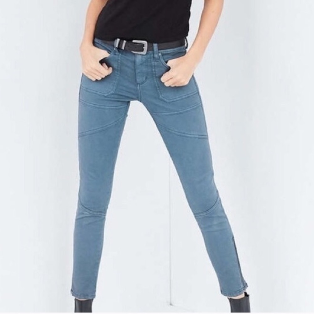 Teal Grey BDG Jefferson Moto Zip Pant